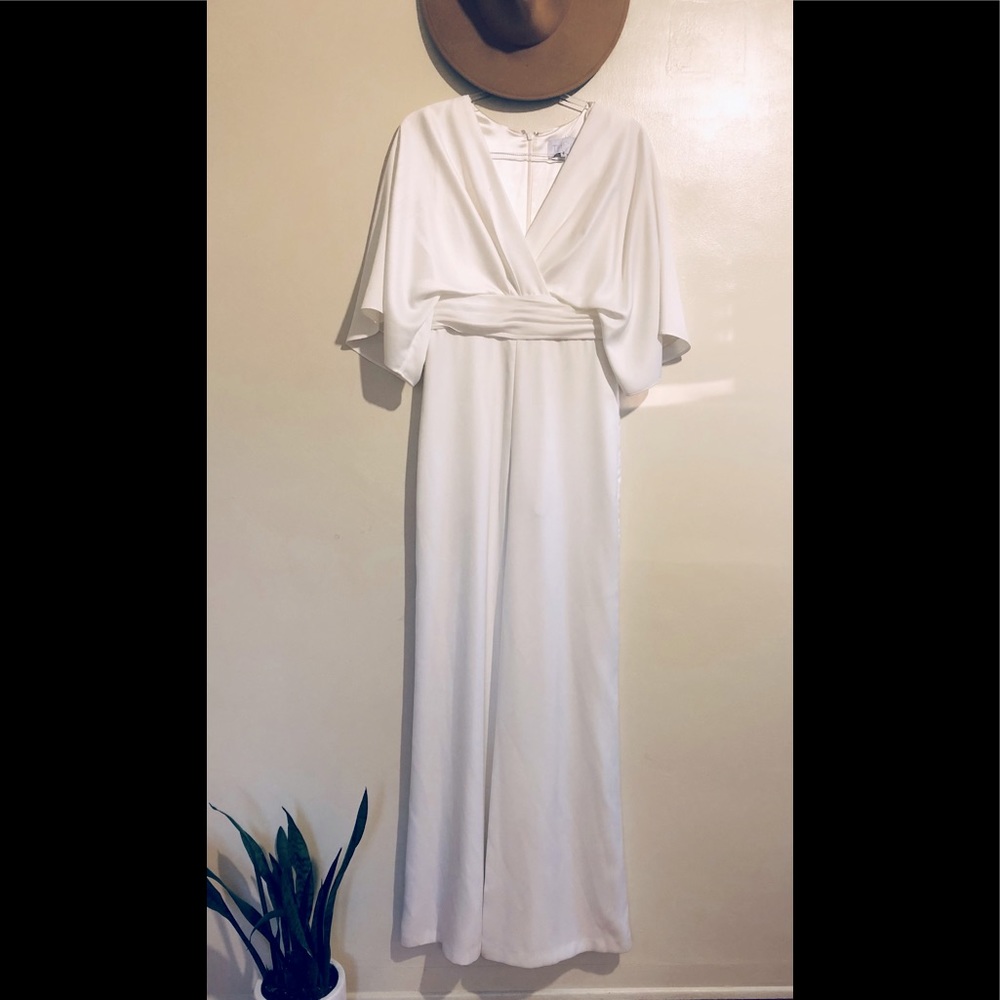 Theia Simona White Jumpsuit- wore once